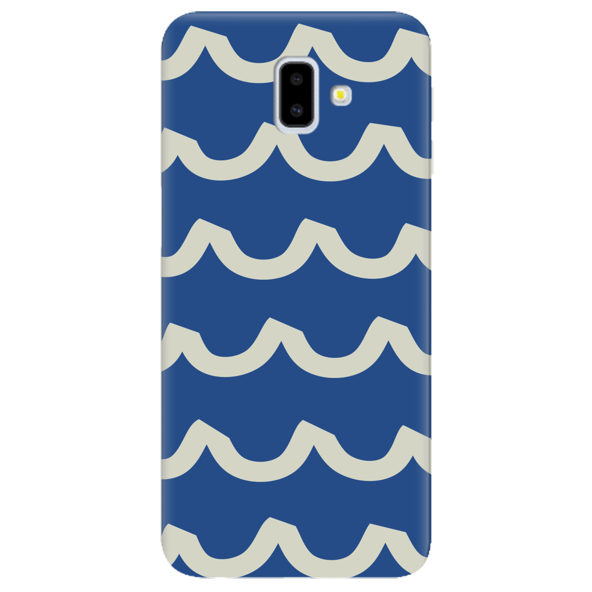 Чохол для Samsung Galaxy J6 Plus 2018 напівпрозорий матовий soft touch Контур хвилі - фото 1 - Чохли для телефонів