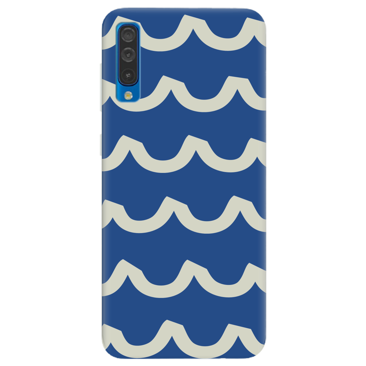 Чохол для Samsung Galaxy A50 напівпрозорий матовий soft touch Контур хвилі - фото 1 - Чохли для телефонів