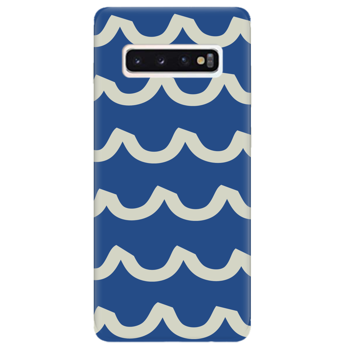 Чехол для Samsung Galaxy S10 полупрозрачный матовый soft touch Контур волны - фото 1 - Чехлы для телефонов