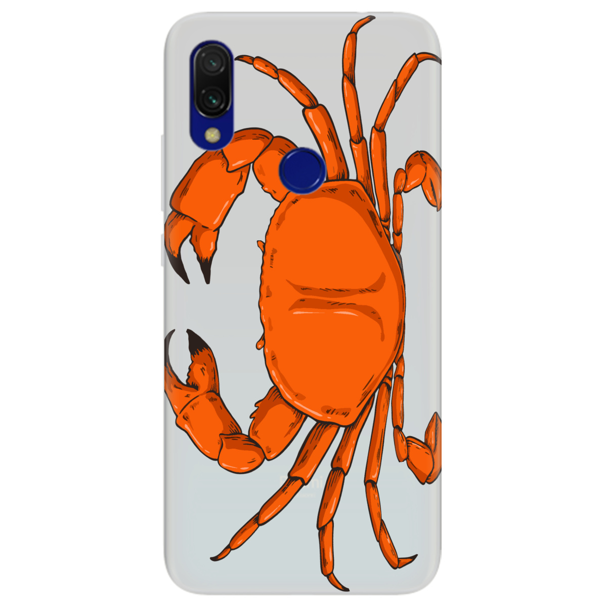 Чехол для Xiaomi Redmi 7 полупрозрачный матовый soft touch Подводные клешни - фото 1 - Чехлы для телефонов