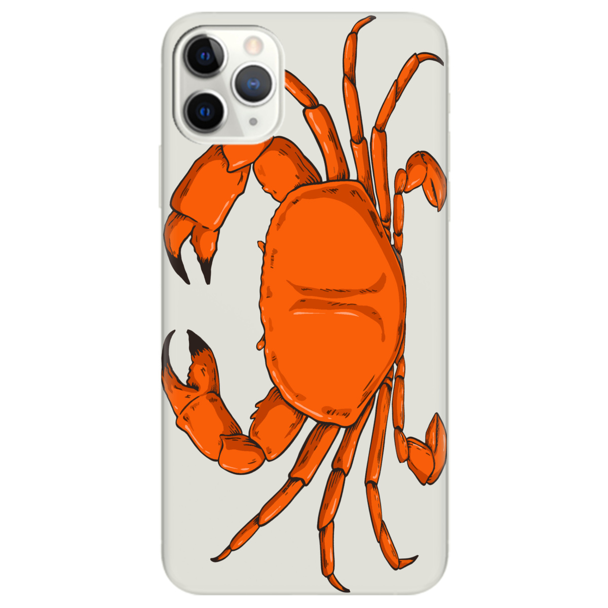 Чехол для Apple iPhone 11 Pro Max полупрозрачный матовый soft touch Подводные клешни - фото 1 - Чехлы для телефонов