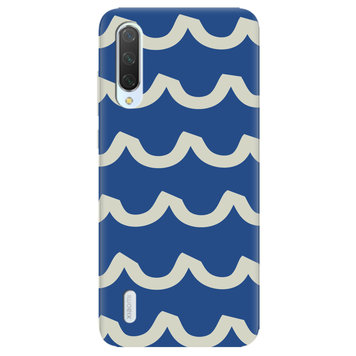 Чохол для Xiaomi Mi A3 напівпрозорий матовий soft touch Контур хвилі - фото 1 - Чохли для телефонів