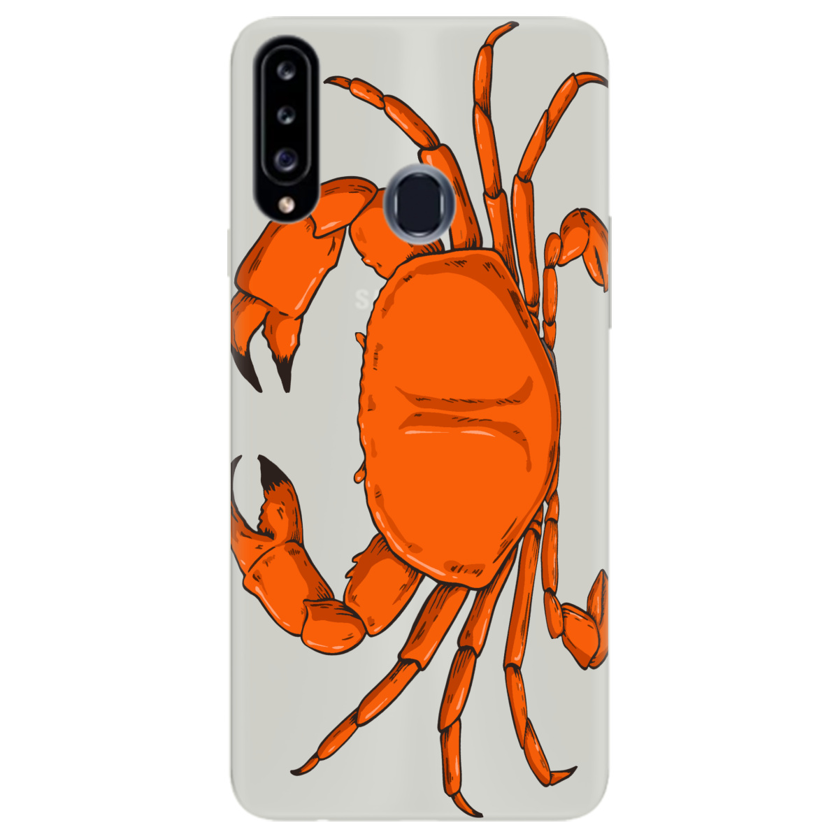 Чехол для Samsung Galaxy A20s полупрозрачный матовый soft touch Подводные клешни - фото 1 Чехол для Samsung Galaxy A20s полупрозрачный матовый soft touch Подводные клешни - фото 1 - Чехлы для телефонов