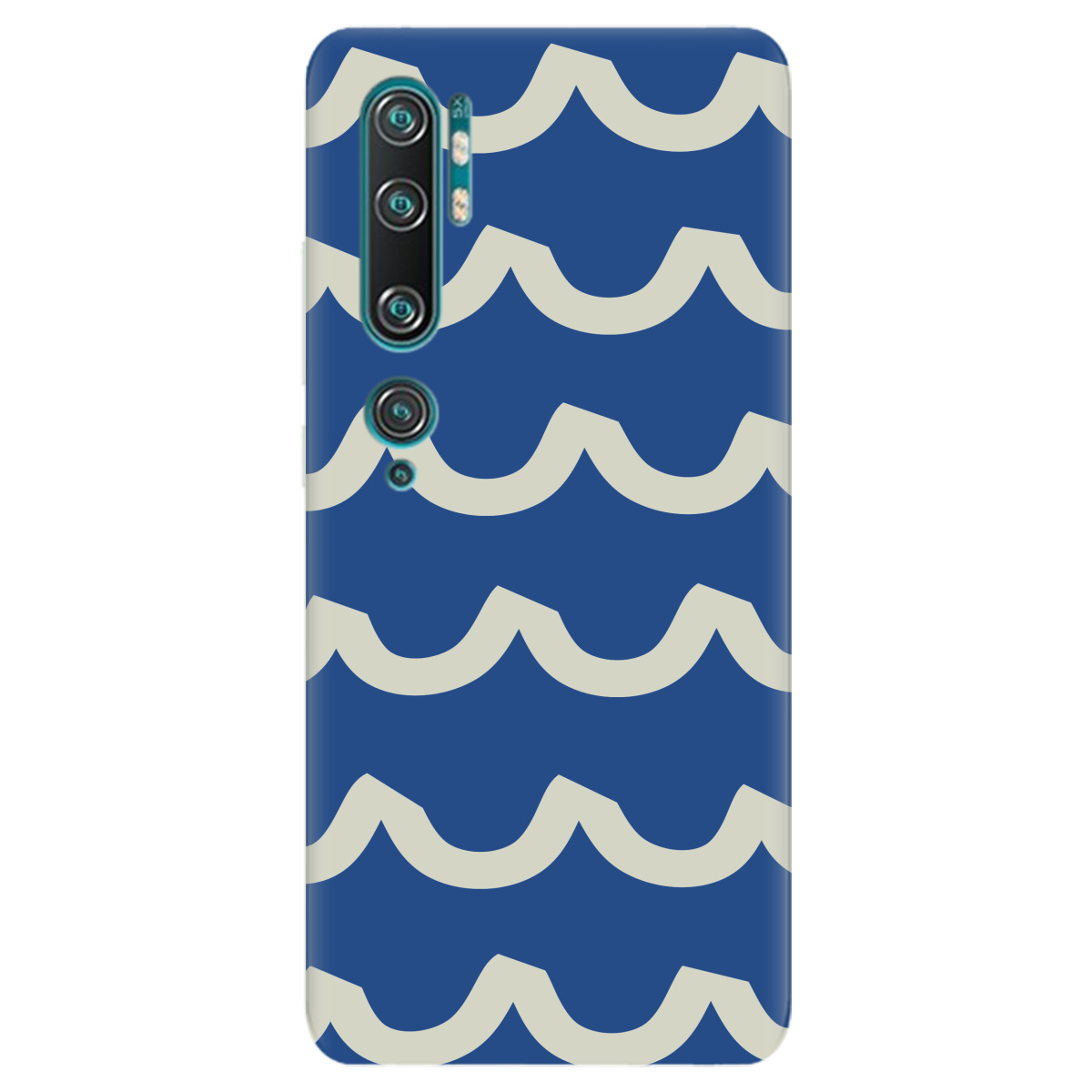 Чехол для Xiaomi Mi Note 10 полупрозрачный матовый soft touch Контур волны - фото 1 - Чехлы для телефонов