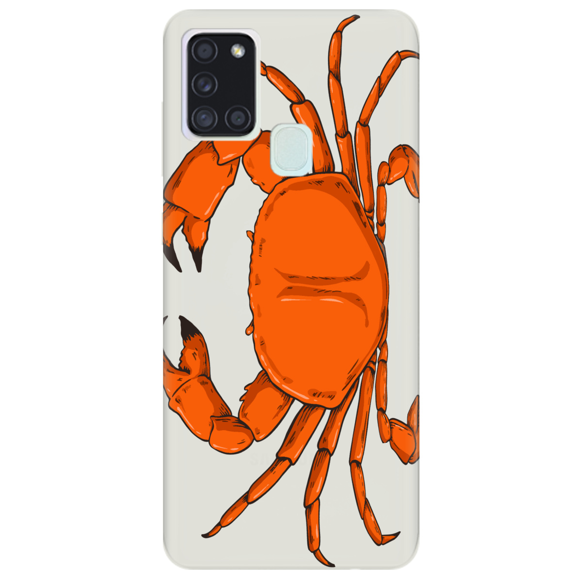 Чохол для Samsung Galaxy A21s напівпрозорий матовий soft touch Підводні клешні - фото 1 - Чохли для телефонів