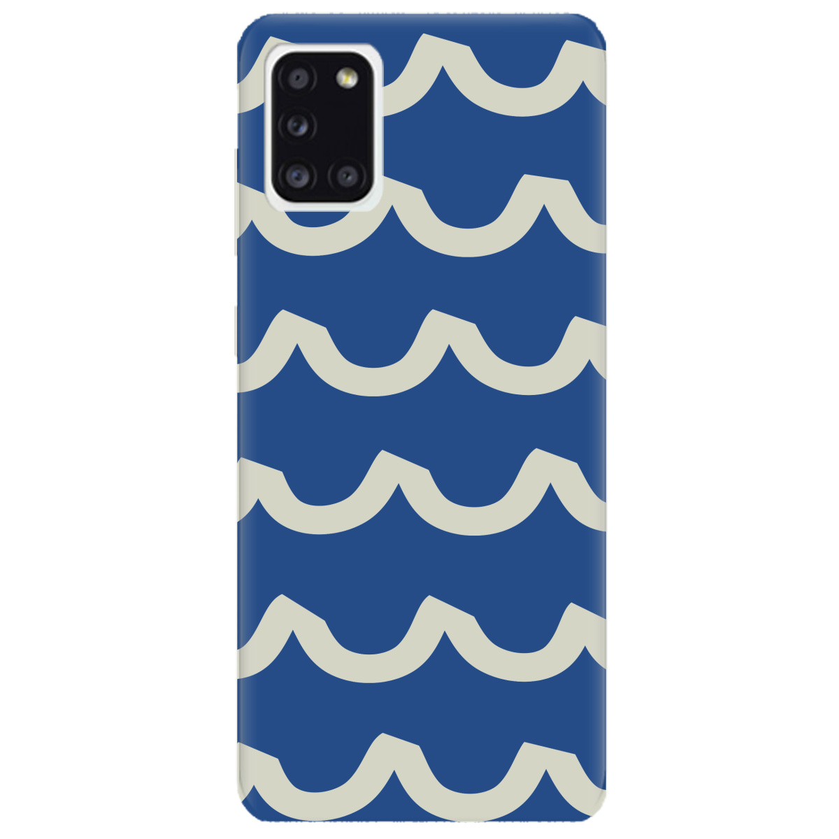 Чохол для Samsung Galaxy A31 напівпрозорий матовий soft touch Контур хвилі - фото 1 - Чохли для телефонів