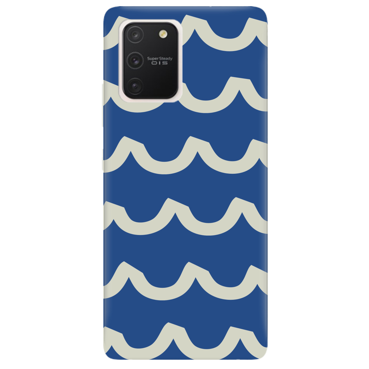 Чохол для Samsung Galaxy S10 Lite напівпрозорий матовий soft touch Контур хвилі - фото 1 - Чохли для телефонів