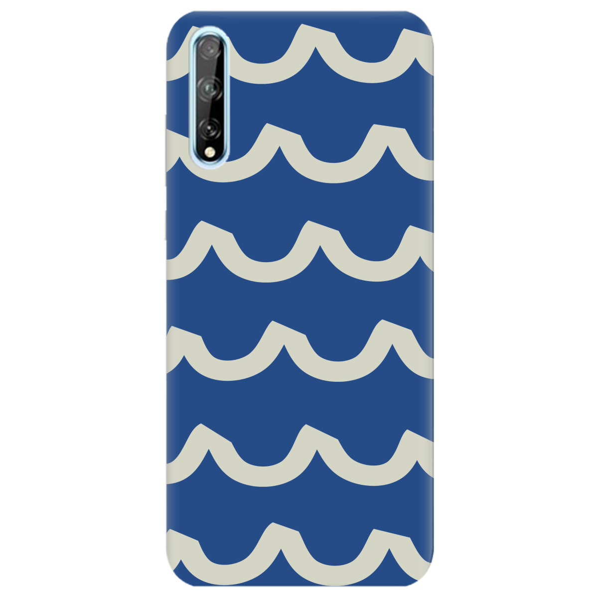 Чехол для Huawei P Smart S полупрозрачный матовый soft touch Контур волны - фото 1 - Чехлы для телефонов