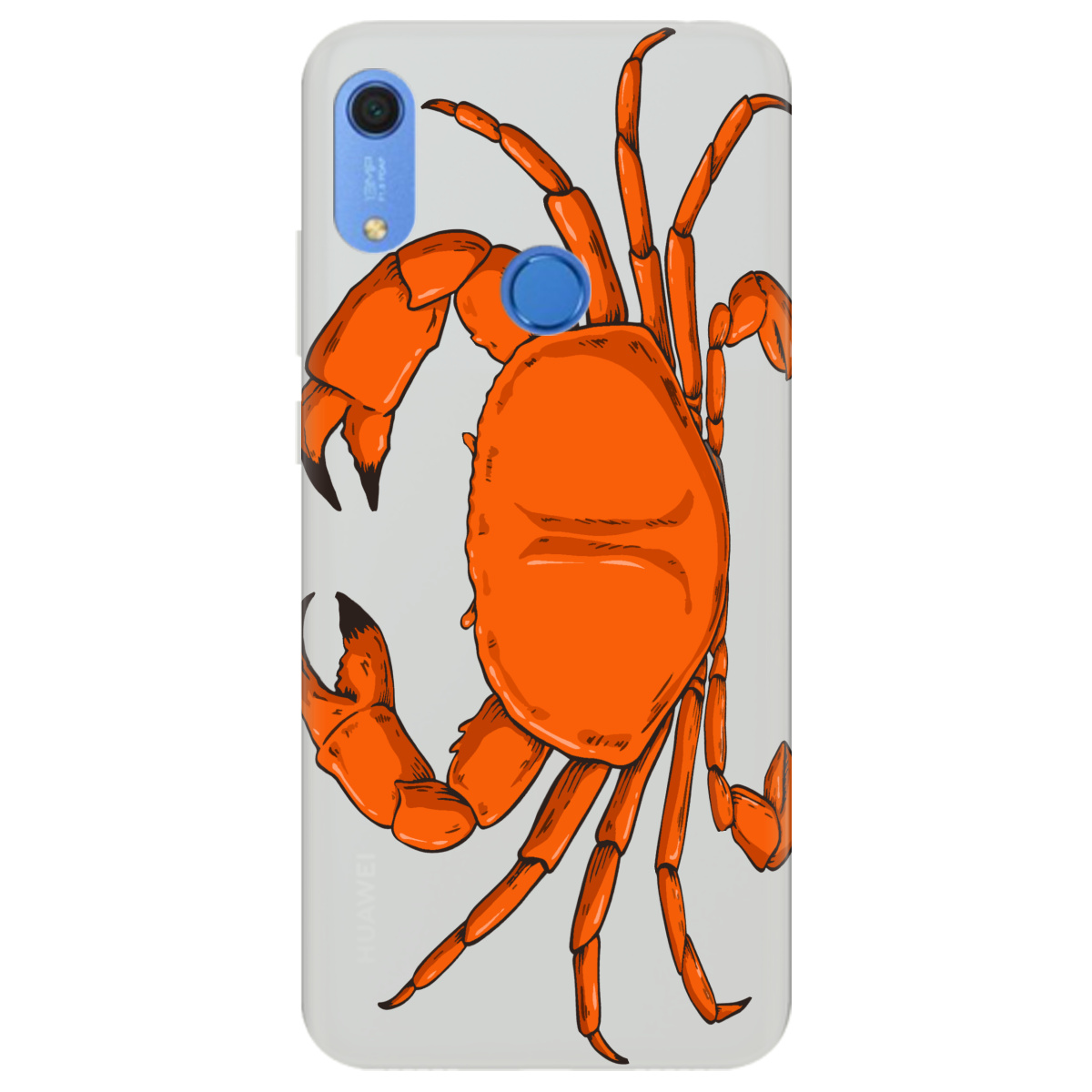 Чехол для Huawei Y6s полупрозрачный матовый soft touch Подводные клешни - фото 1 - Чехлы для телефонов