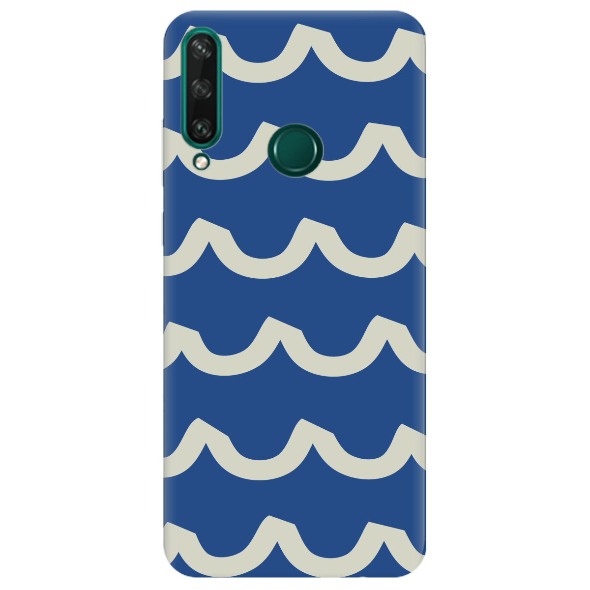 Чохол для Huawei Y6p напівпрозорий матовий soft touch Контур хвилі - фото 1 - Чохли для телефонів