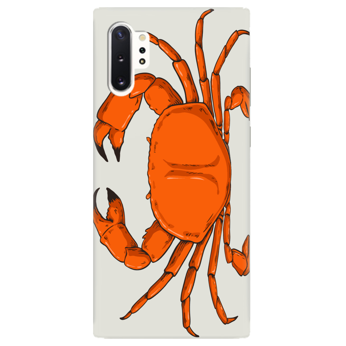 Чехол для Samsung Galaxy Note 10 Plus полупрозрачный матовый soft touch Подводные клешни - фото 1 - Чехлы для телефонов