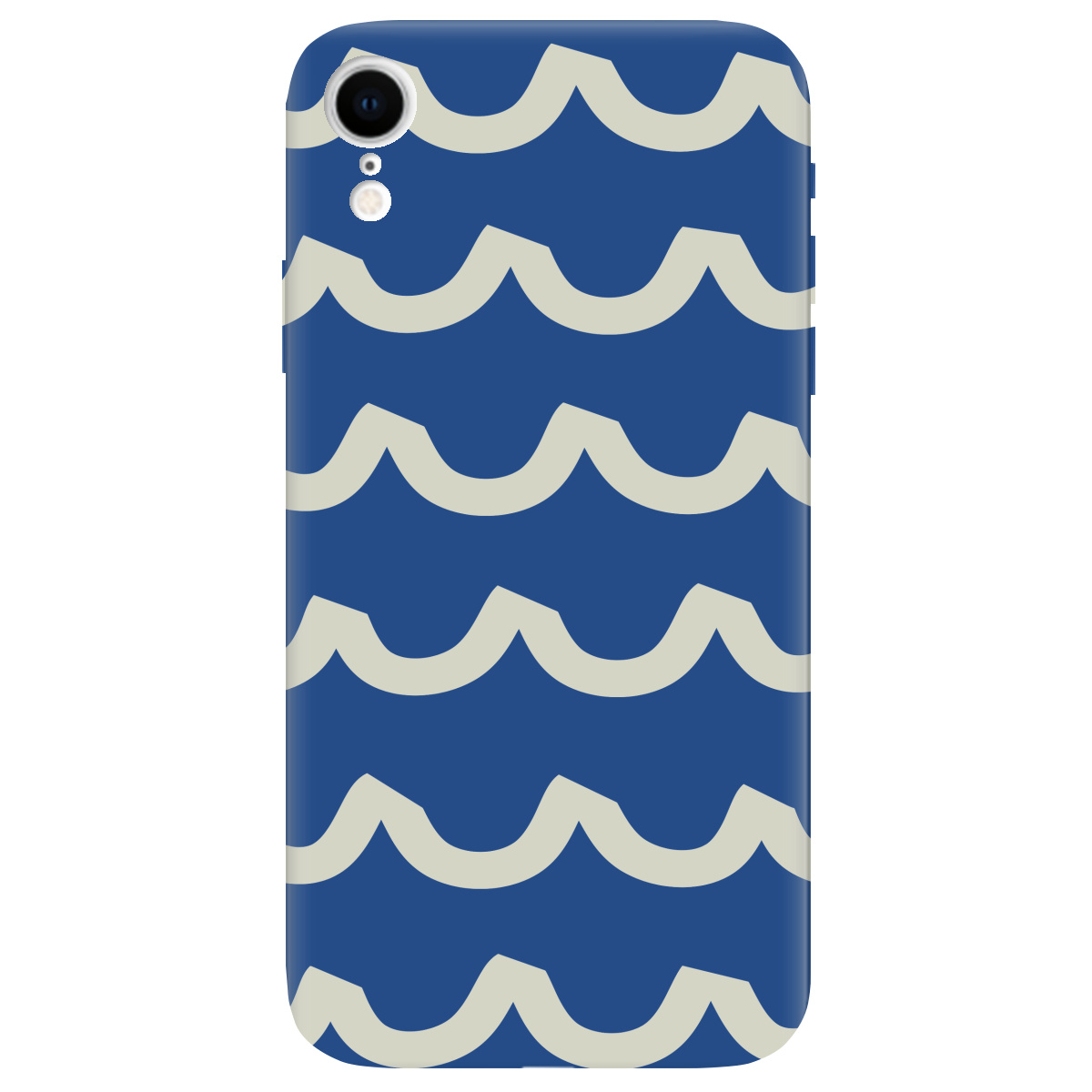 Чехол для Apple iPhone XR полупрозрачный матовый soft touch Контур волны - фото 1 - Чехлы для телефонов