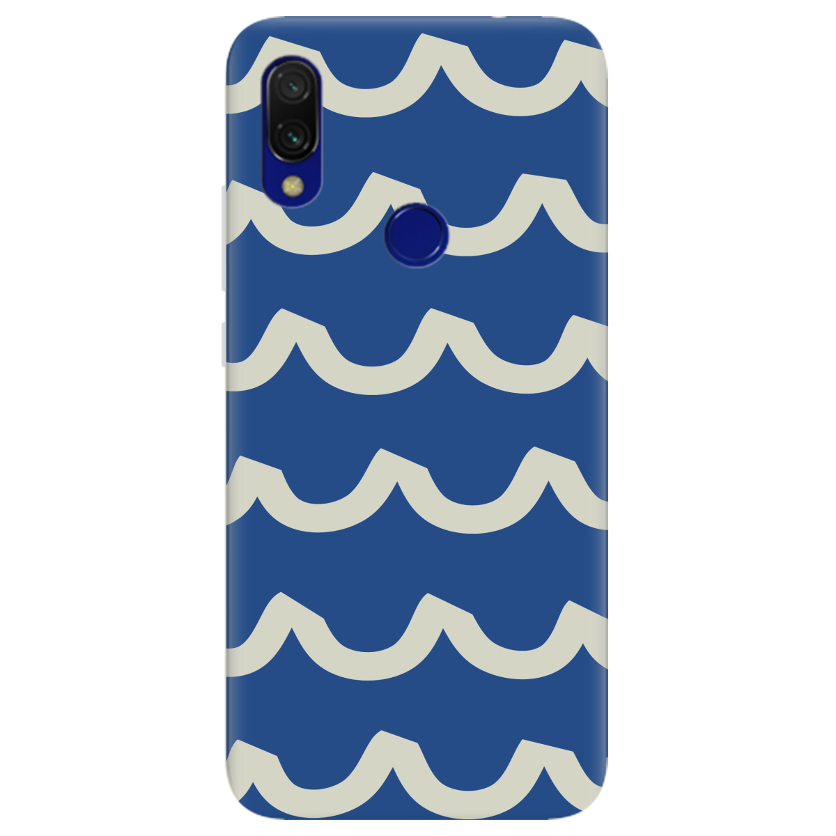 Чехол для Xiaomi Redmi Note 7 /  7Pro полупрозрачный матовый soft touch Контур волны - фото 1 - Чехлы для телефонов