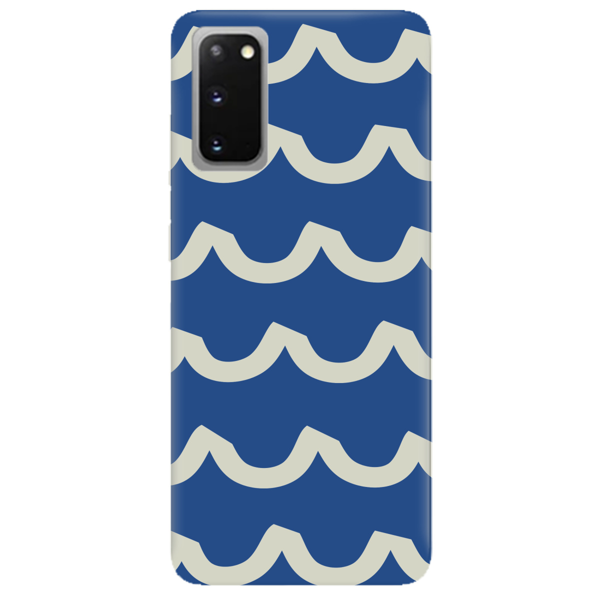 Чехол для Samsung Galaxy S20 полупрозрачный матовый soft touch Контур волны - фото 1 - Чехлы для телефонов