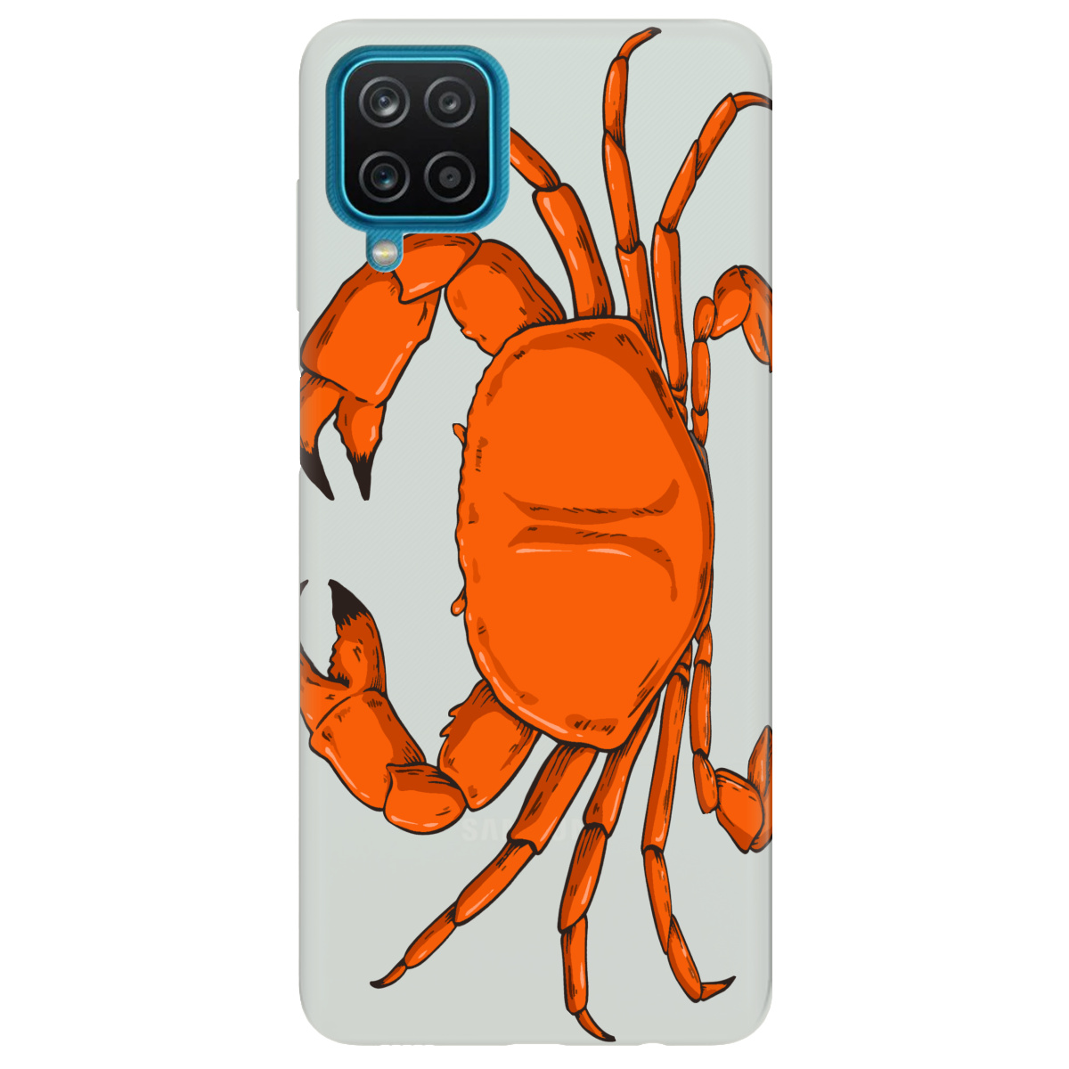 Чехол для Samsung Galaxy M12 полупрозрачный матовый soft touch Подводные клешни - фото 1 Чехол для Samsung Galaxy M12 полупрозрачный матовый soft touch Подводные клешни - фото 1 - Чехлы для телефонов