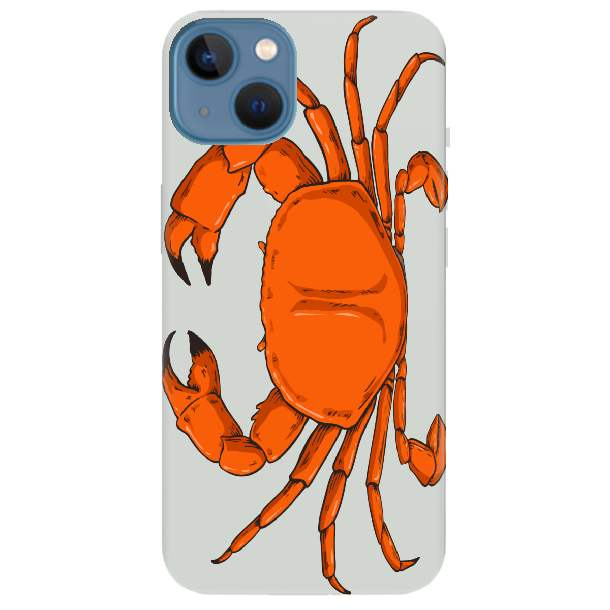 Чехол для Apple iPhone 13 полупрозрачный матовый soft touch Подводные клешни - фото 1 - Чехлы для телефонов