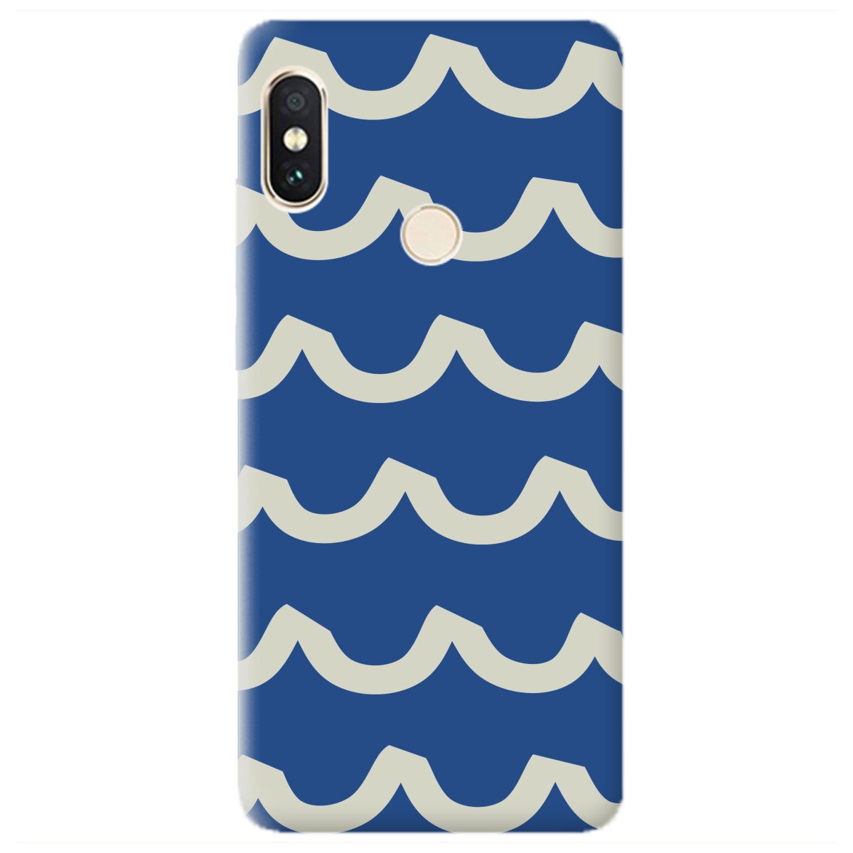 Чохол для Xiaomi Redmi Note 5 напівпрозорий матовий soft touch Контур хвилі - фото 1 - Чохли для телефонів