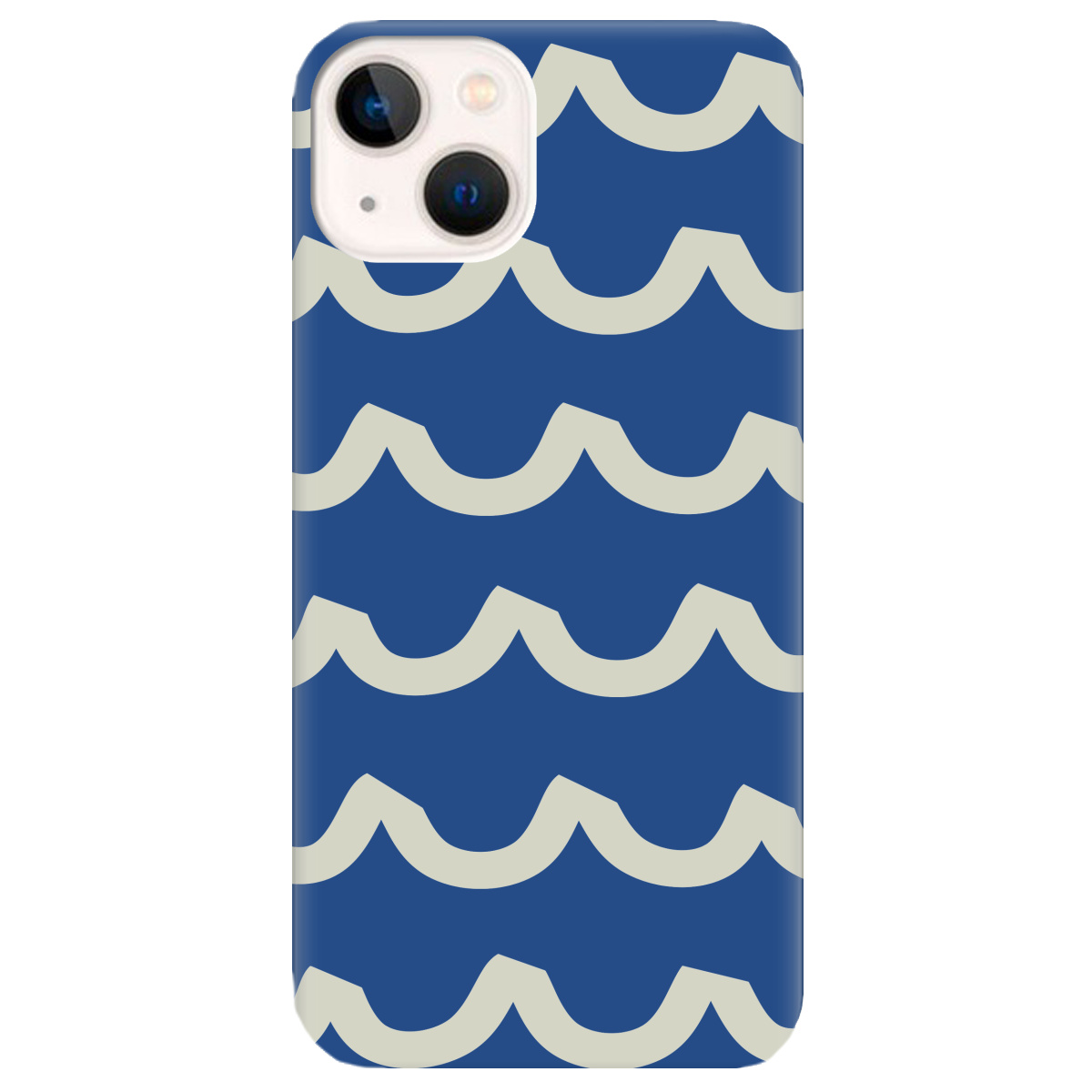 Чохол для Apple iPhone 13 Mini напівпрозорий матовий soft touch Контур хвилі - фото 1 - Чохли для телефонів