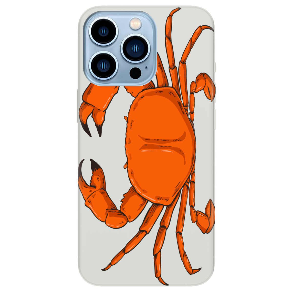 Чохол для Apple iPhone 13 Pro Max напівпрозорий матовий soft touch Підводні клешні - фото 1 - Чохли для телефонів