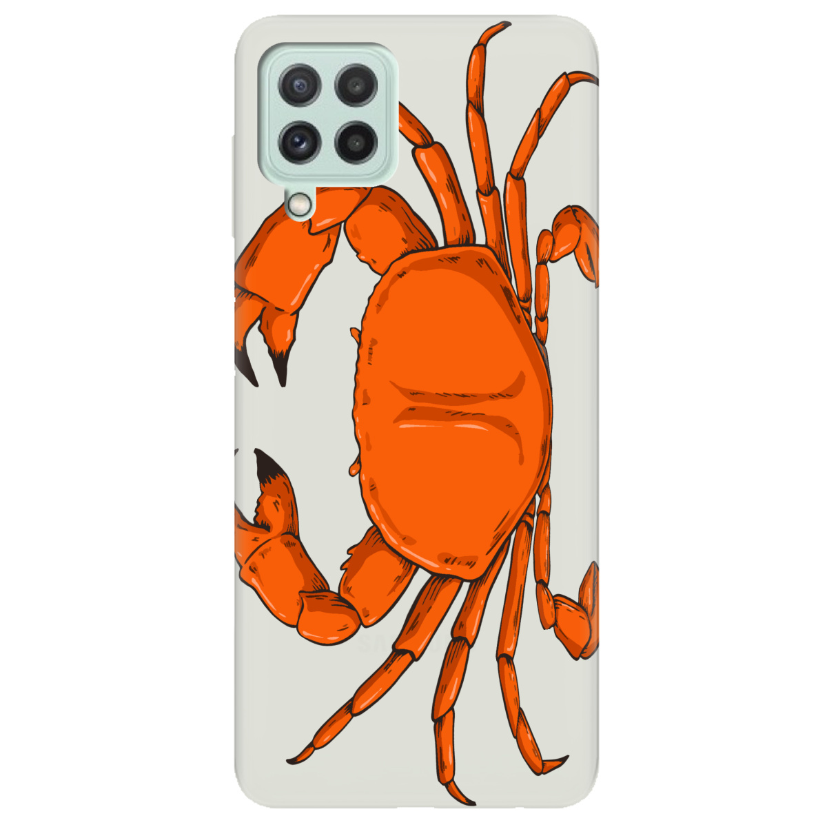 Чехол для Samsung Galaxy M22 полупрозрачный матовый soft touch Подводные клешни - фото 1 - Чехлы для телефонов