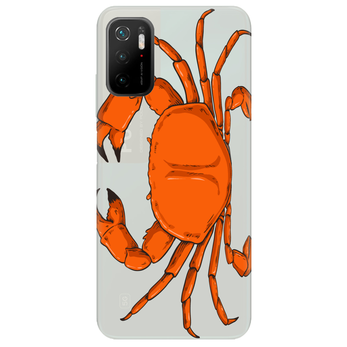 Чехол для Xiaomi Poco M3 Pro полупрозрачный матовый soft touch Подводные клешни - фото 1 Чехол для Xiaomi Poco M3 Pro полупрозрачный матовый soft touch Подводные клешни - фото 1 - Чехлы для телефонов