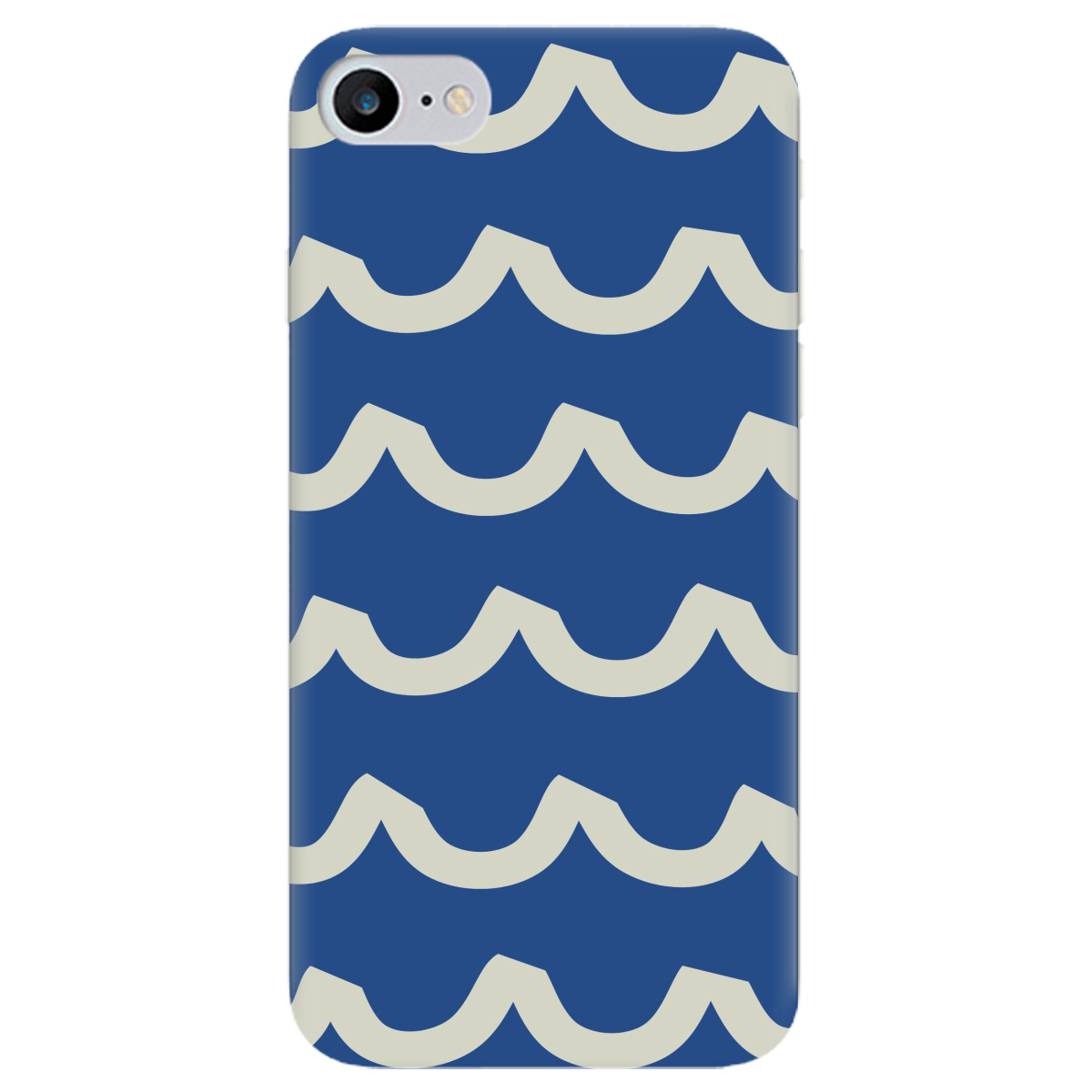 Чехол для Apple iPhone 8 полупрозрачный матовый soft touch Контур волны - фото 1 - Чехлы для телефонов