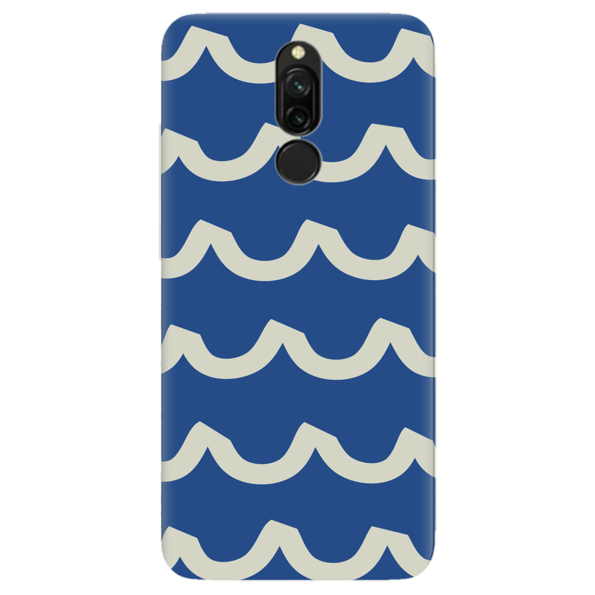 Чехол для Xiaomi Redmi 8 полупрозрачный матовый soft touch Контур волны - фото 1 - Чехлы для телефонов