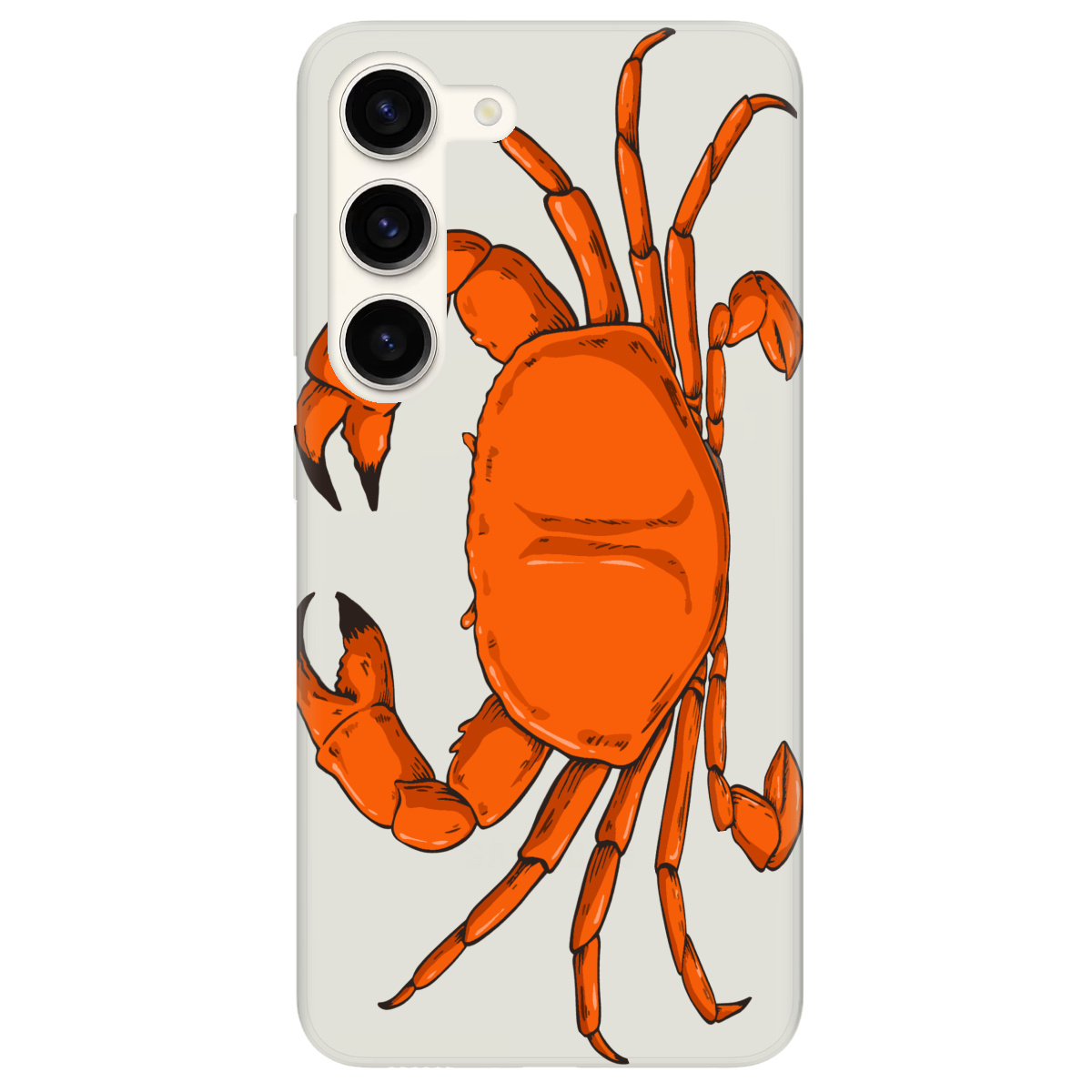 Чехол для Samsung Galaxy S23 Plus полупрозрачный матовый soft touch Подводные клешни - фото 1 - Чехлы для телефонов