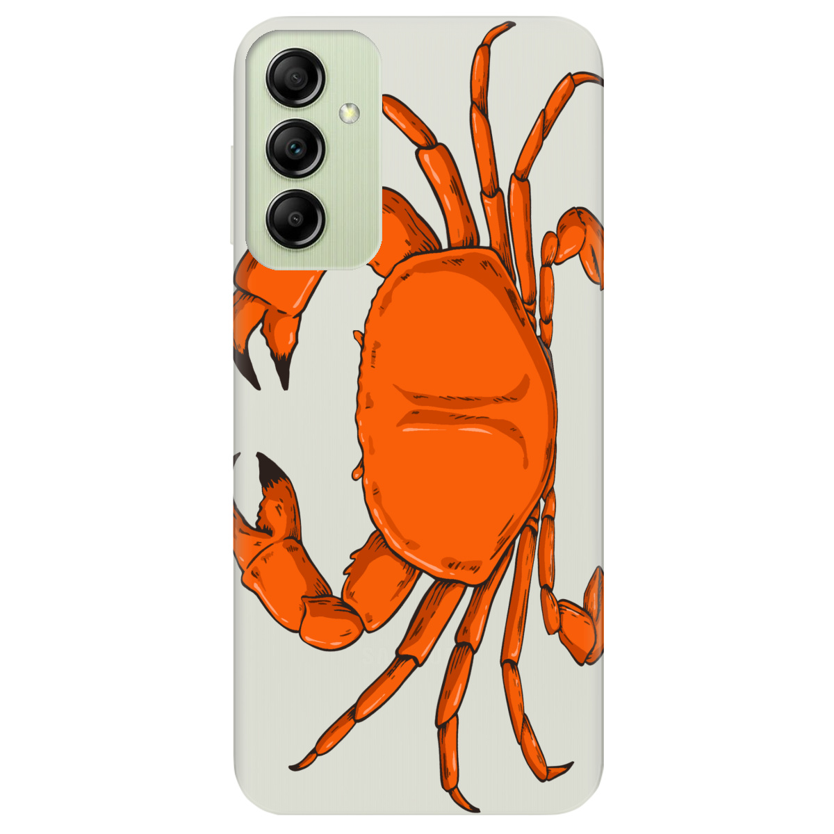 Чехол для Samsung Galaxy A14 полупрозрачный матовый soft touch Подводные клешни - фото 1 - Чехлы для телефонов