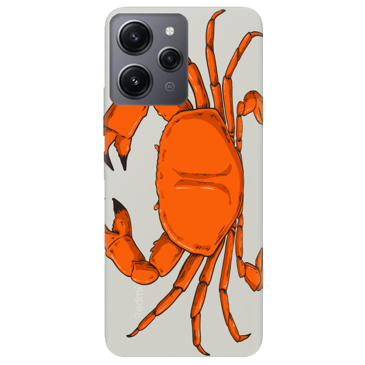 Чохол для Xiaomi Redmi 12 напівпрозорий матовий soft touch Підводні клешні - фото 1 - Чохли для телефонів