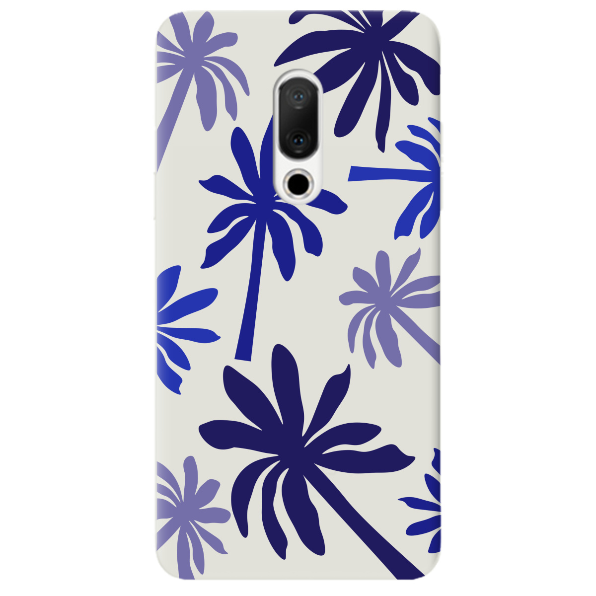 Чохол для Meizu 15 напівпрозорий матовий soft touch Пальмовий патерн - фото 1 - Чохли для телефонів