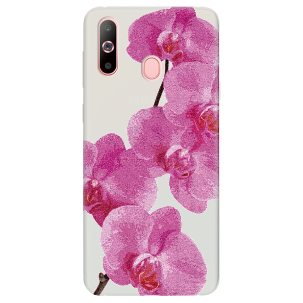 Чохол для Samsung Galaxy A60 напівпрозорий матовий soft touch Рожевий шарм - фото 1 - Чохли для телефонів