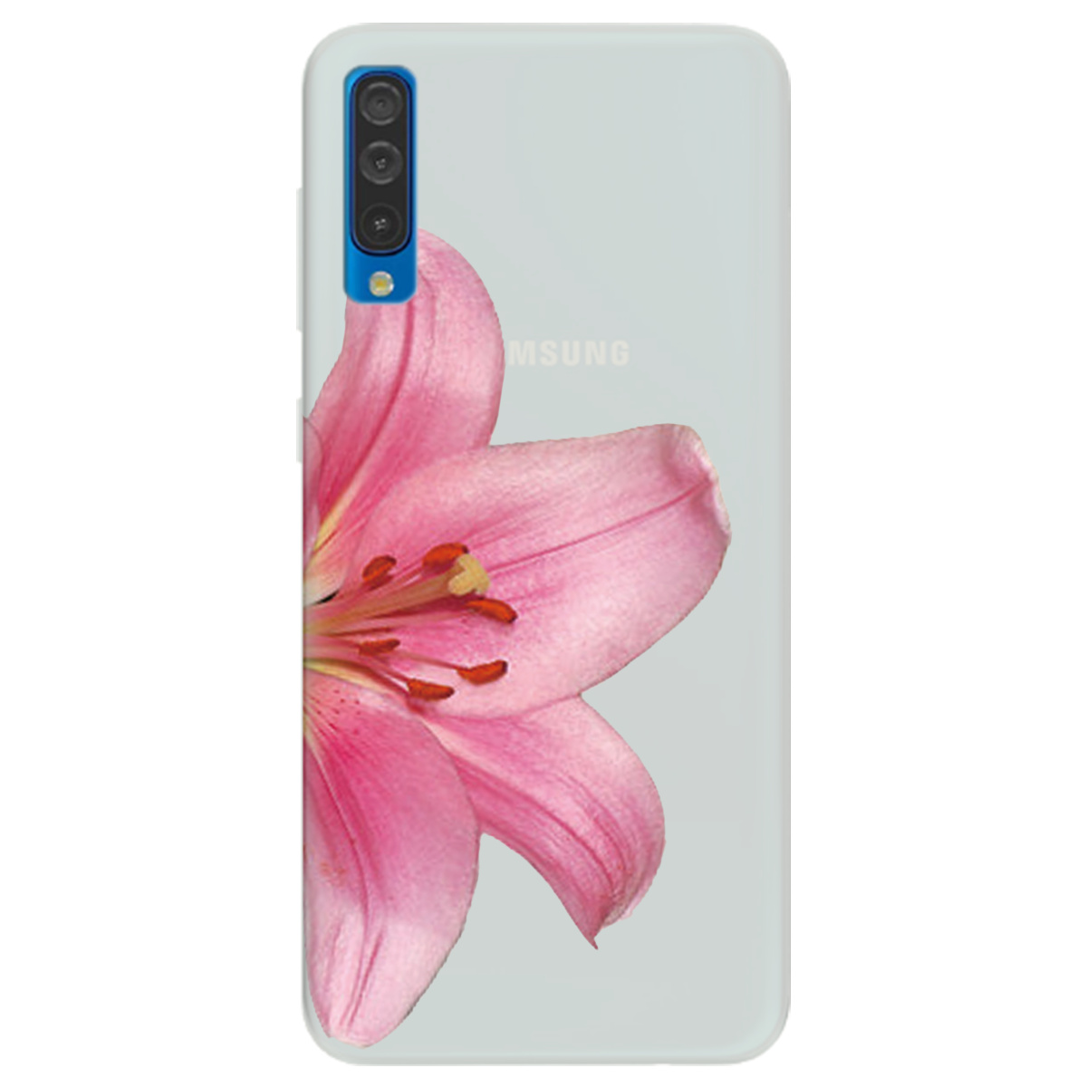 Чехол для Samsung Galaxy A30s полупрозрачный матовый soft touch Магия цветка - фото 1 - Чехлы для телефонов