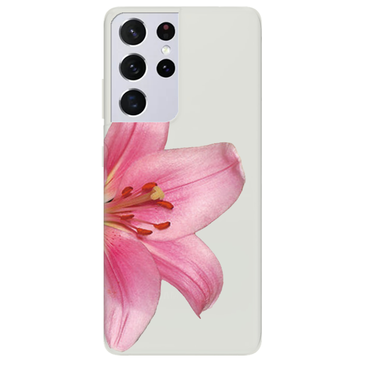 Чехол для Samsung Galaxy S21 Ultra полупрозрачный матовый soft touch Магия цветка - фото 1 - Чехлы для телефонов