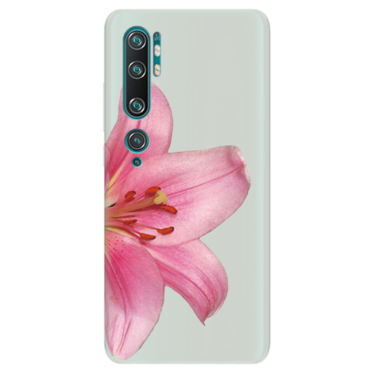 Чехол для Xiaomi Mi Note 10 Pro полупрозрачный матовый soft touch Магия цветка - фото 1 - Чехлы для телефонов