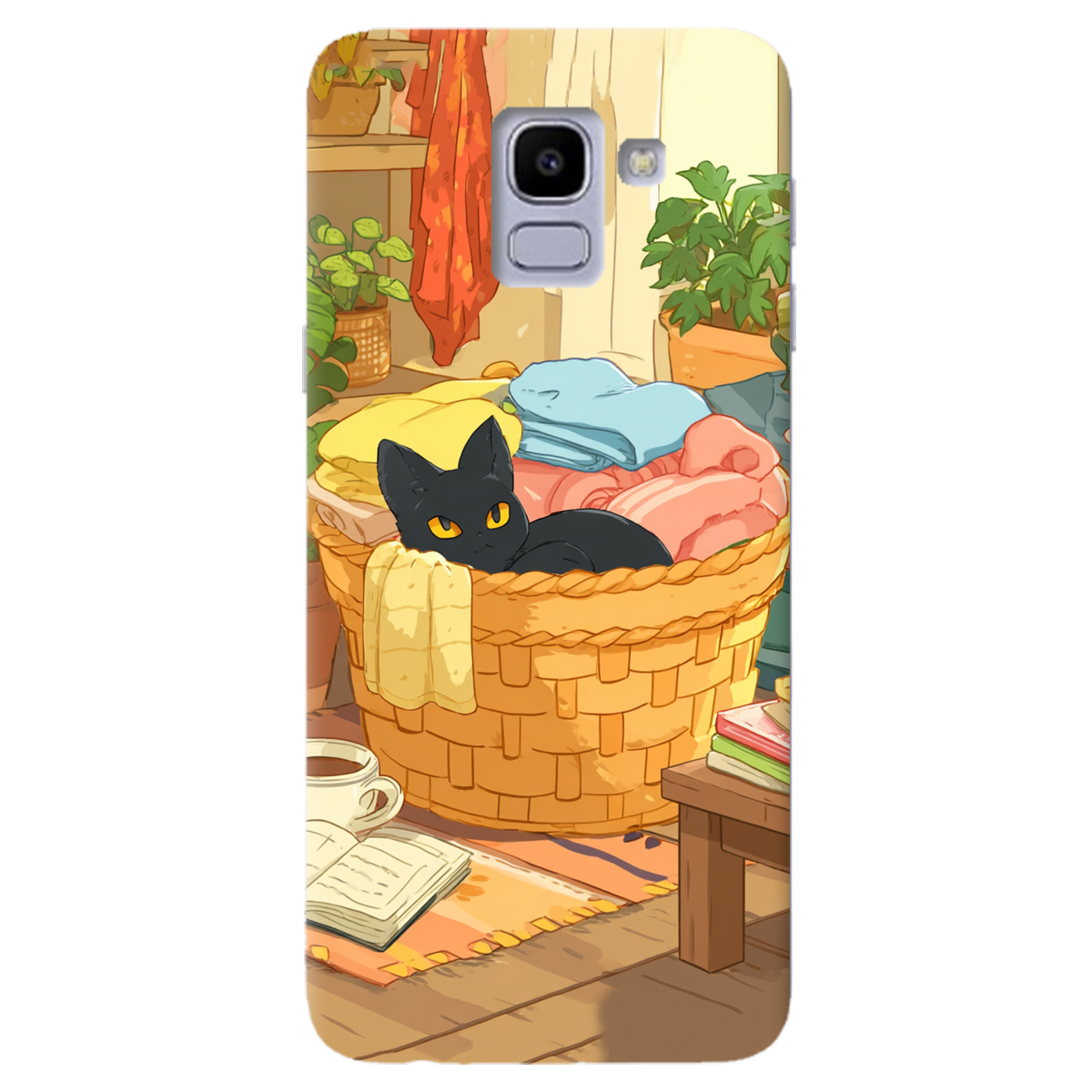 Чохол для Samsung Galaxy J6 2018 Затишок у кошику - фото 1 - Чохли для телефонів