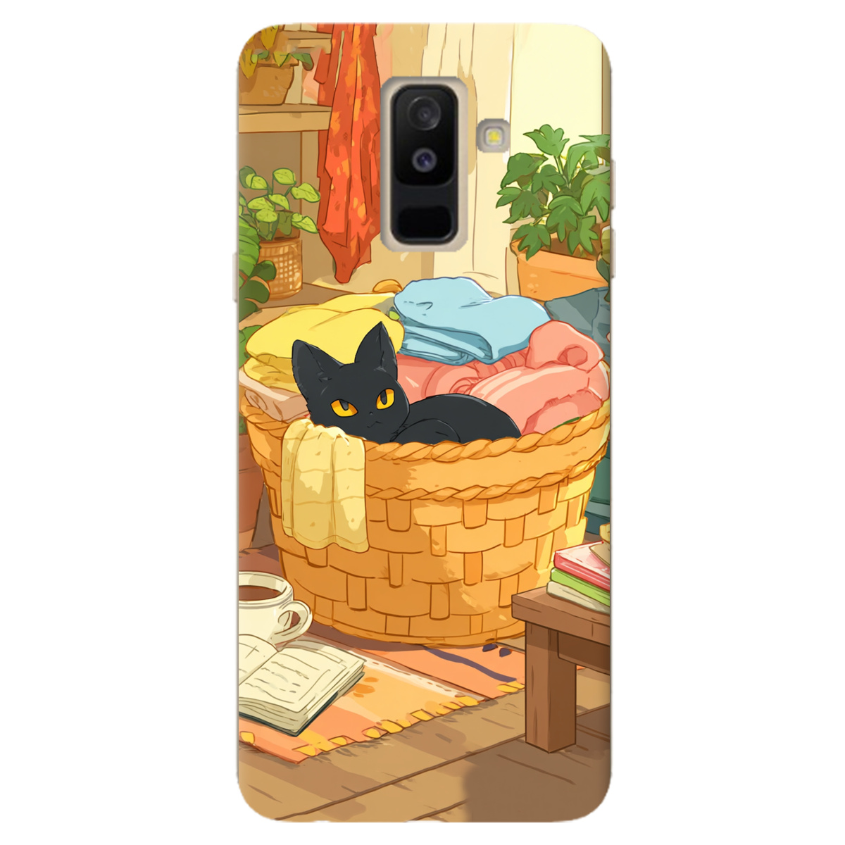 Чехол для Samsung Galaxy A6 Plus 2018 Уют в корзине - фото 1 - Чехлы для телефонов