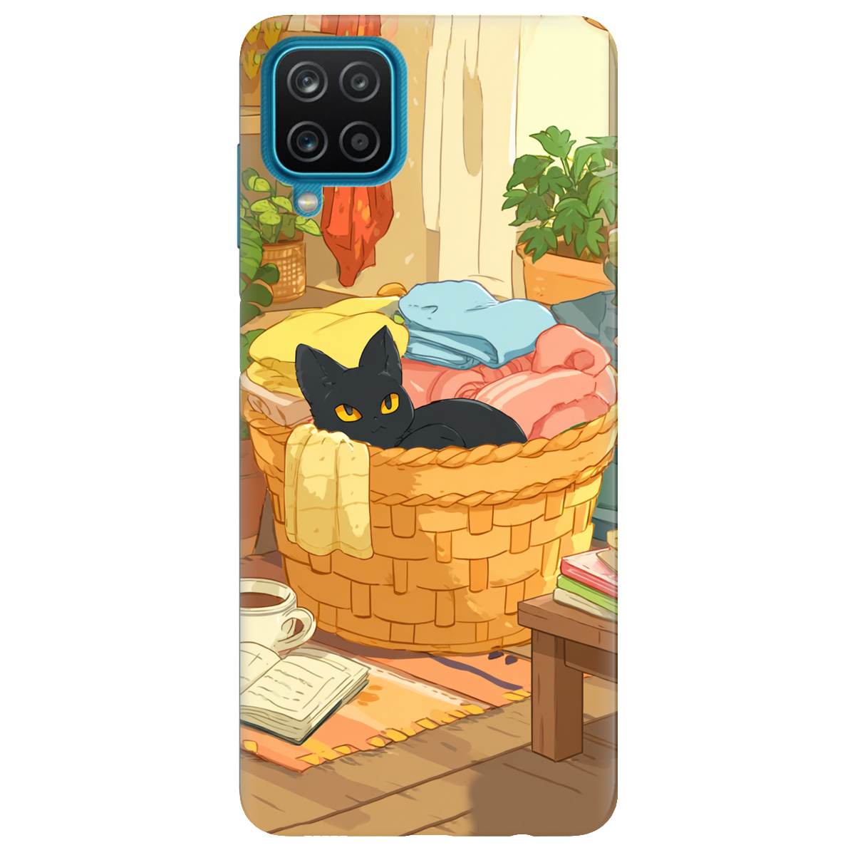 Чехол для Samsung Galaxy A12 4G Уют в корзине - фото 1 - Чехлы для телефонов