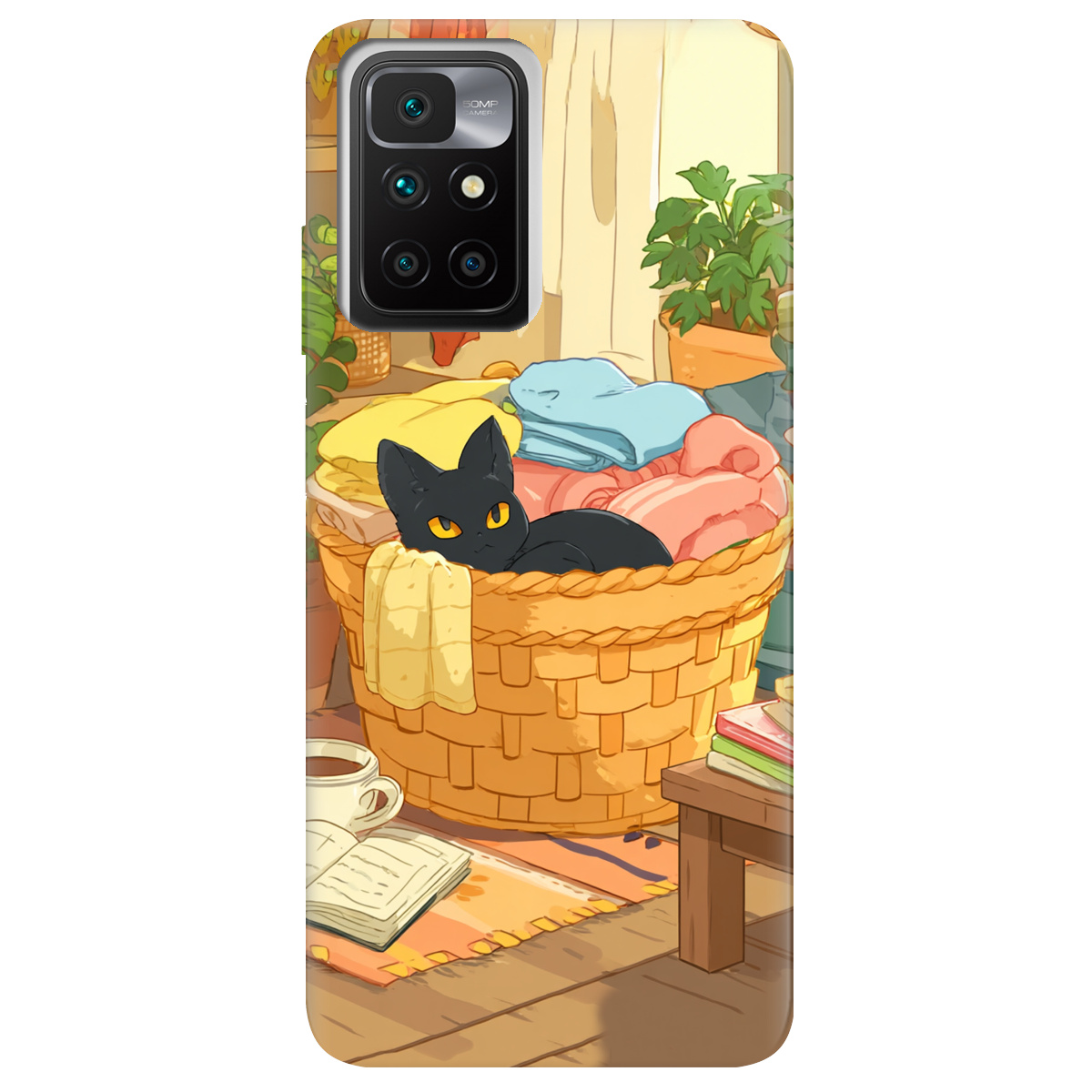 Чехол для Xiaomi Redmi 10 Уют в корзине - фото 1 - Чехлы для телефонов
