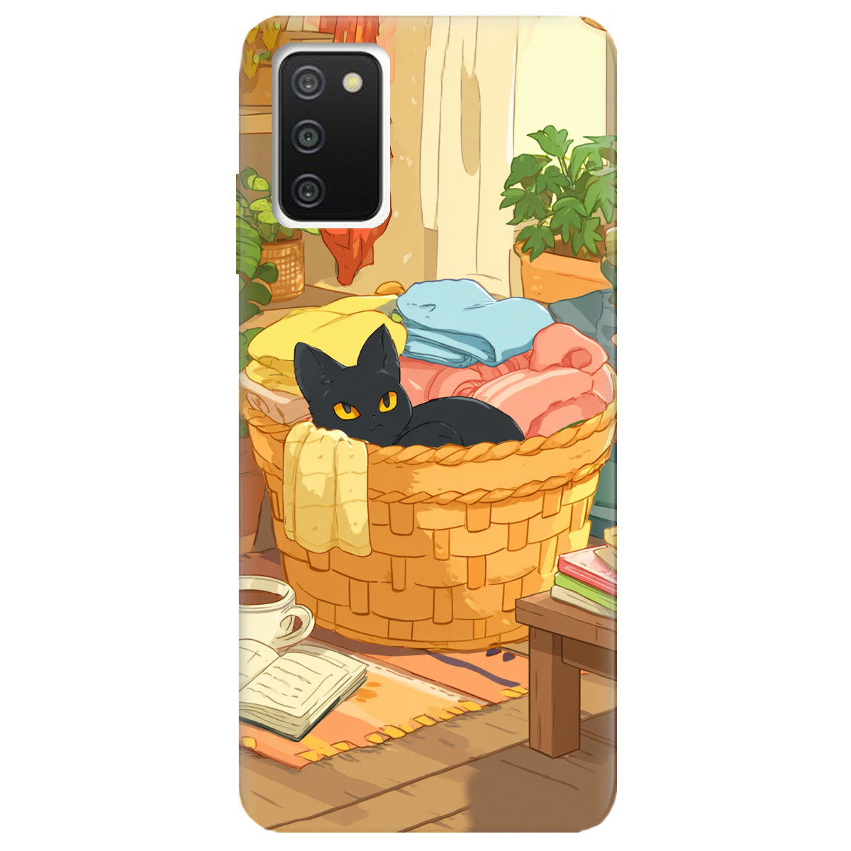 Чохол для Samsung Galaxy A03s Затишок у кошику - фото 1 - Чохли для телефонів