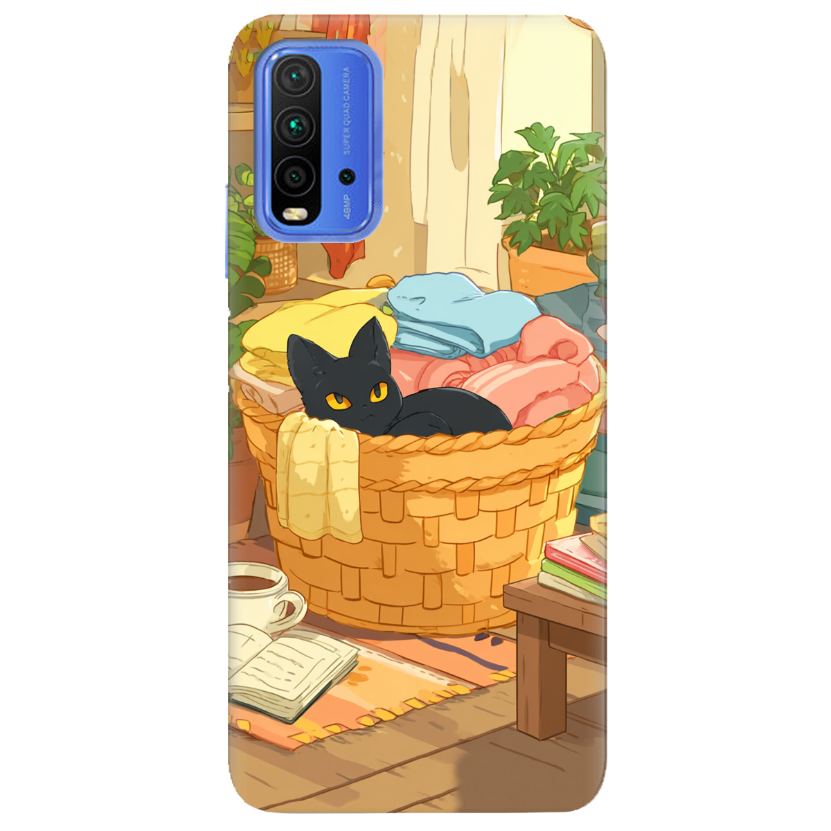 Чехол для Xiaomi Redmi 9T Уют в корзине - фото 1 Чехол для Xiaomi Redmi 9T Уют в корзине - фото 1 - Чехлы для телефонов