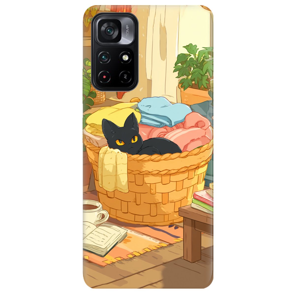 Чехол для Xiaomi Poco M4 Pro 5G Уют в корзине - фото 1 - Чехлы для телефонов