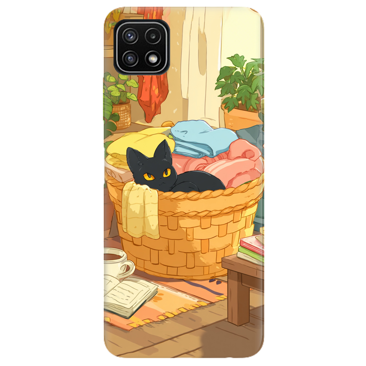 Чехол для Samsung Galaxy A22 5G Уют в корзине - фото 1 - Чехлы для телефонов
