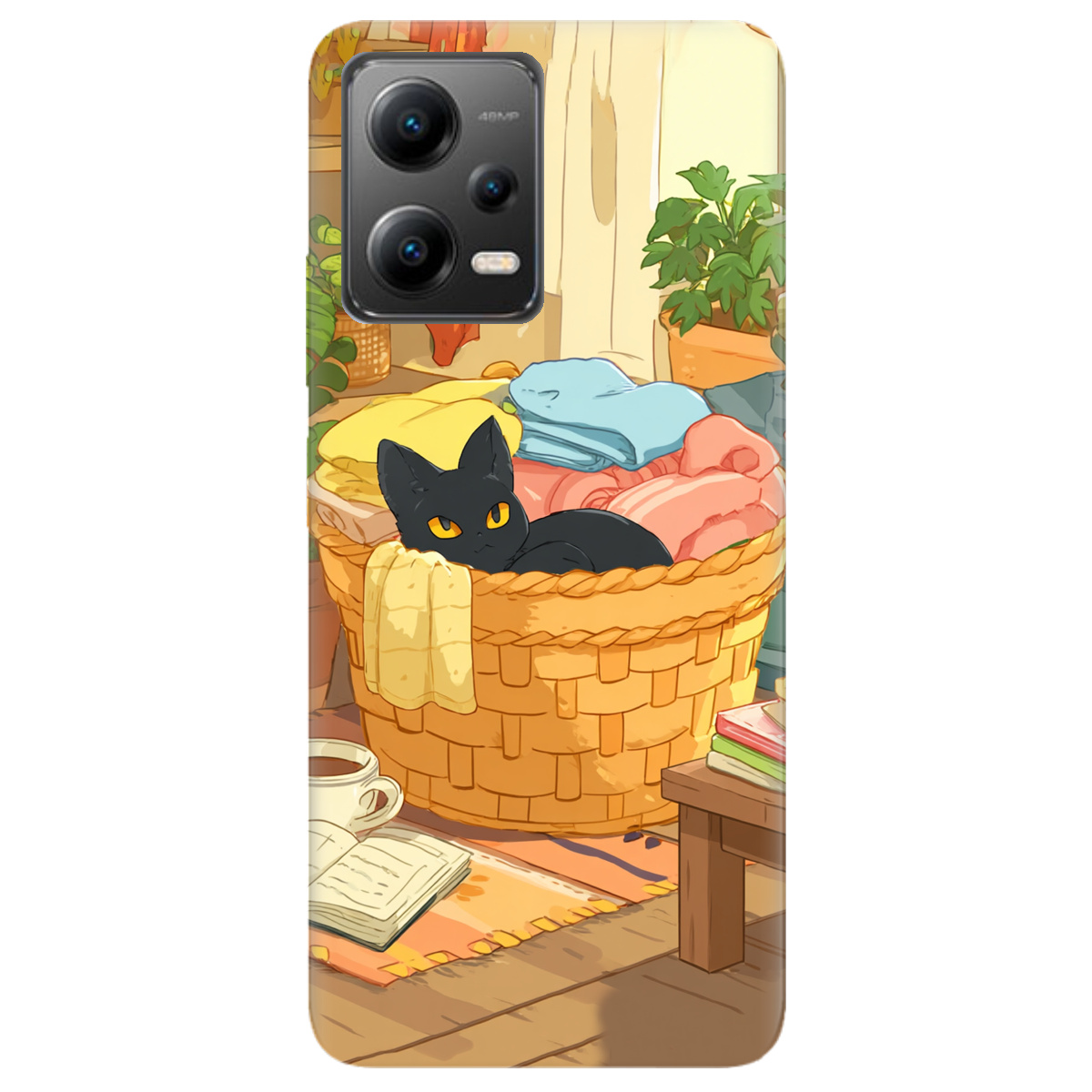 Чехол для Xiaomi Poco X5 5G Уют в корзине - фото 1 - Чехлы для телефонов