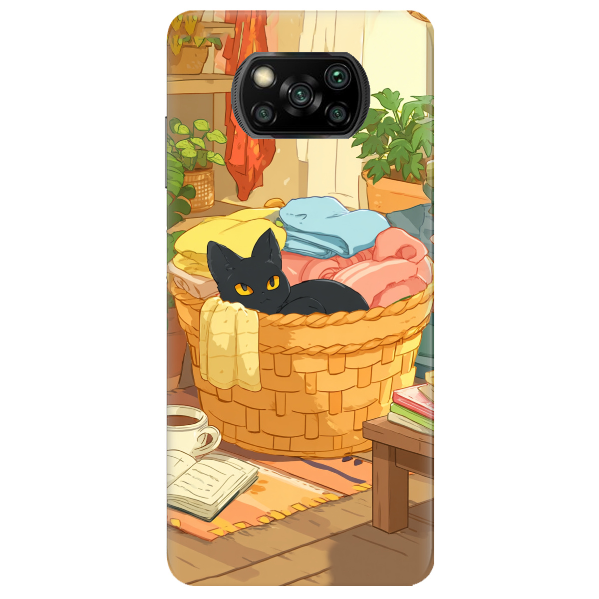 Чехол для Xiaomi Poco X3 Pro Уют в корзине - фото 1 - Чехлы для телефонов