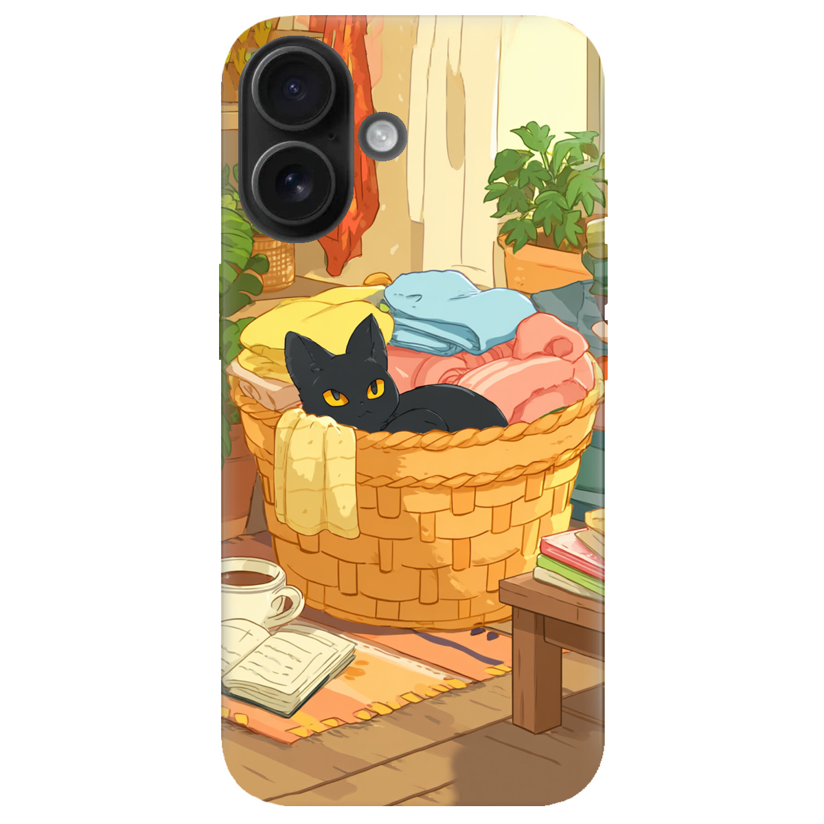 Чохол для Apple iPhone 16 Затишок у кошику - фото 1 - Чохли для телефонів