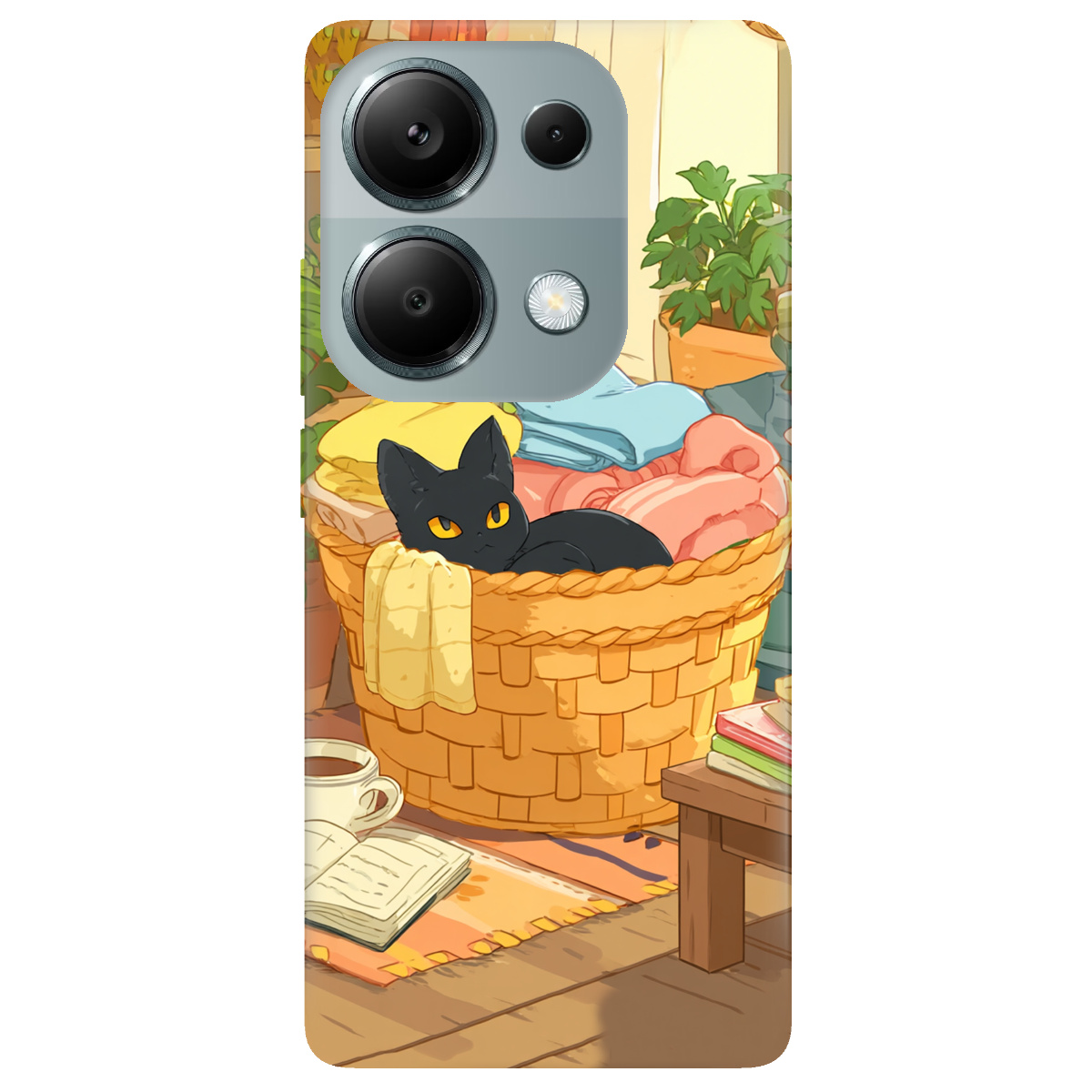 Чехол для Xiaomi Poco M6 Pro 4G Уют в корзине - фото 1 - Чехлы для телефонов