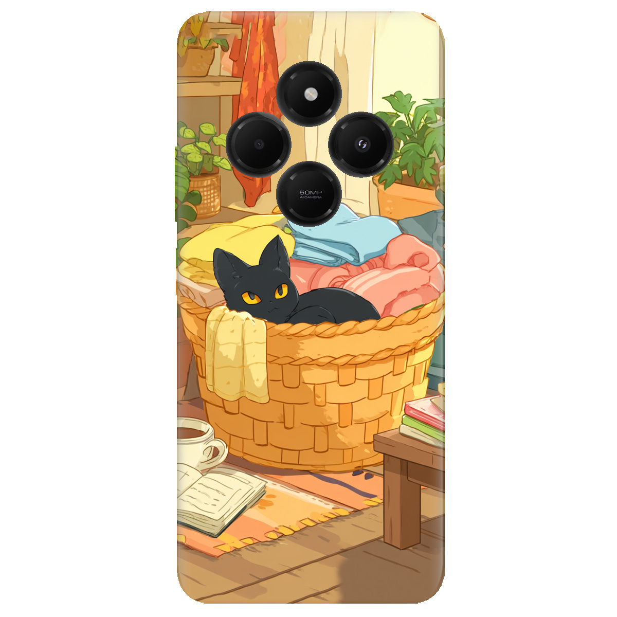 Чехол для Xiaomi Redmi 14C Уют в корзине - фото 1 - Чехлы для телефонов