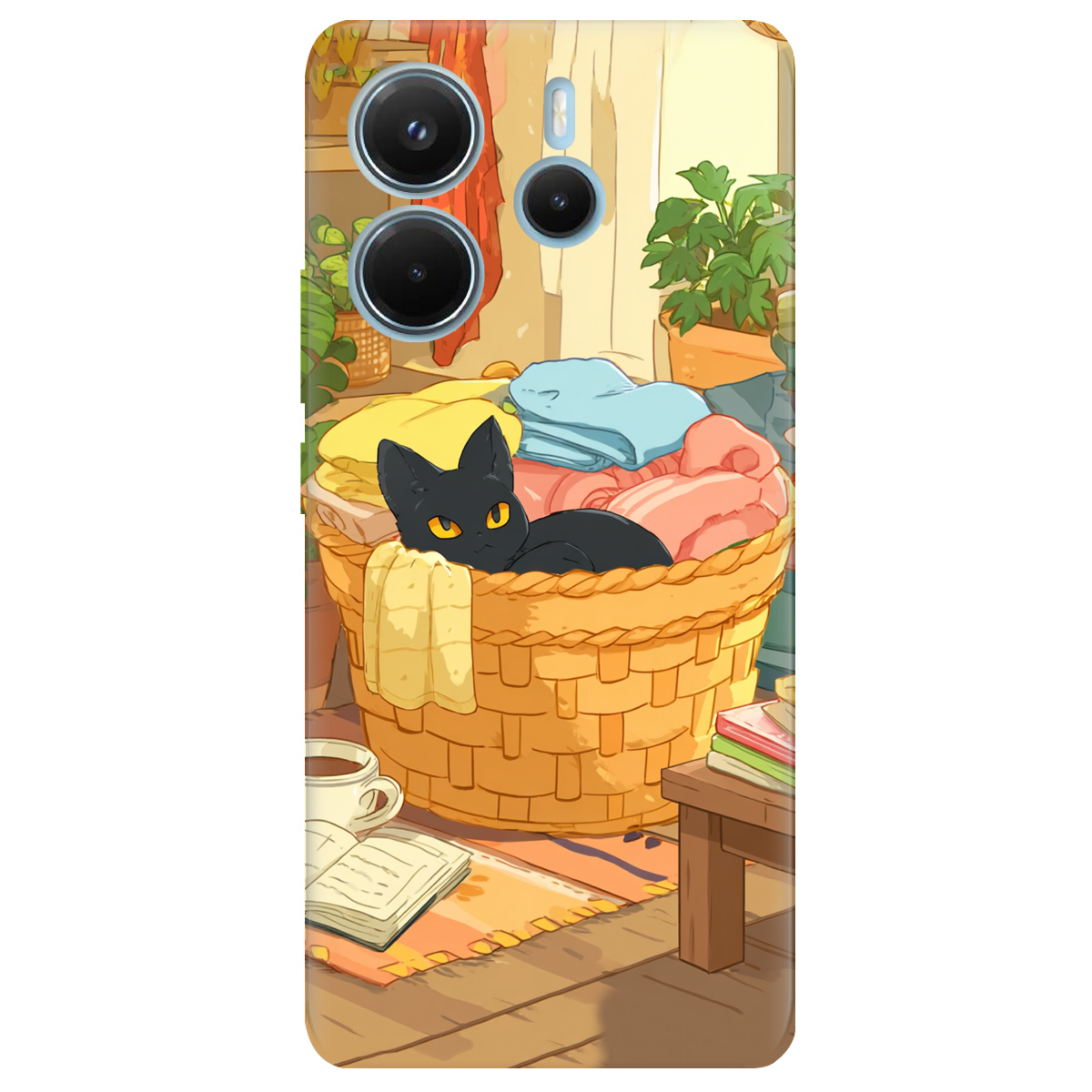 Чохол для Xiaomi Redmi Note 14 4G Затишок у кошику - фото 1 - Чохли для телефонів