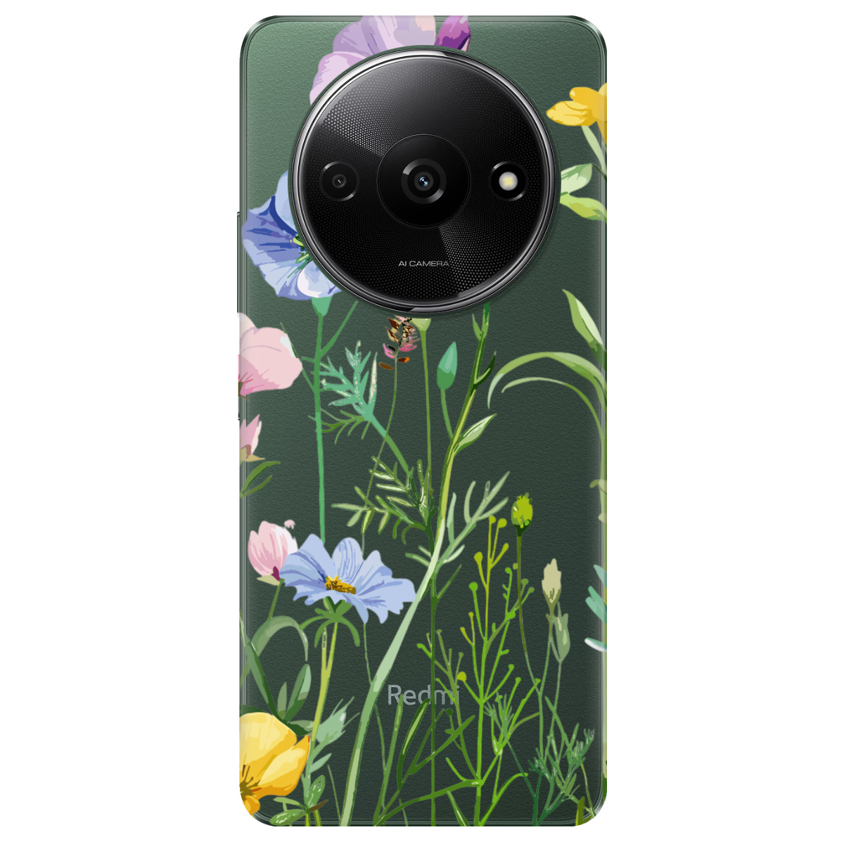 Чехол для Xiaomi Redmi A3 прозрачный Луговий шепіт - фото 1 - Чехлы для телефонов